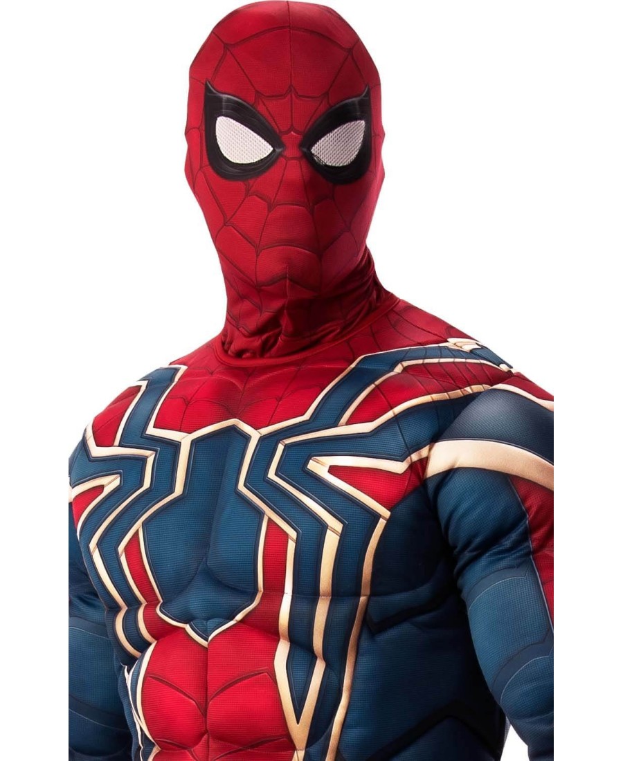 Marvel - Disfraz de Spider-Man de hierro para adultos, traje integrado de  Spiderman para hombres, disfraz de Halloween, con licencia oficial