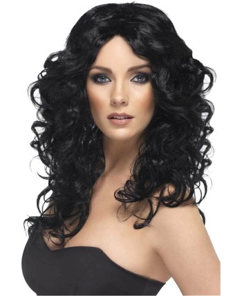 PELUCA MORENA RIZADA SIN FLEQUILLO