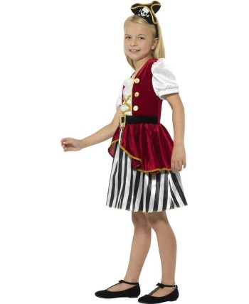 DISFRAZ DE PIRATESA FALDA RAYAS