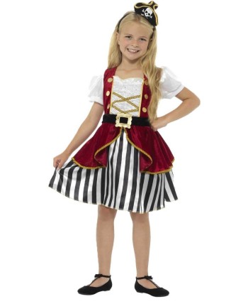 DISFRAZ DE PIRATESA FALDA RAYAS