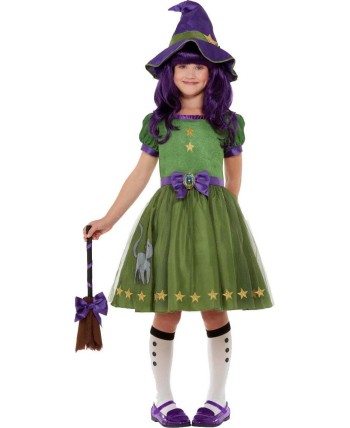DISFRAZ DE BRUJA VERDE THE HOUR GORJUSS PARA NIÑA