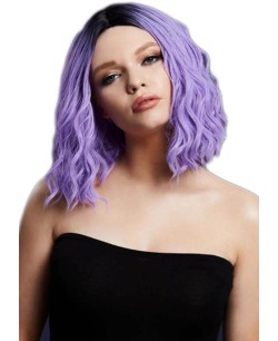 PELUCA CARA MORADO RAICES NEGRAS CALIDAD LUJO