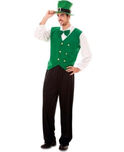 DISFRAZ DE DUENDE VERDE  ST. PATRICK PARA HOMBRE