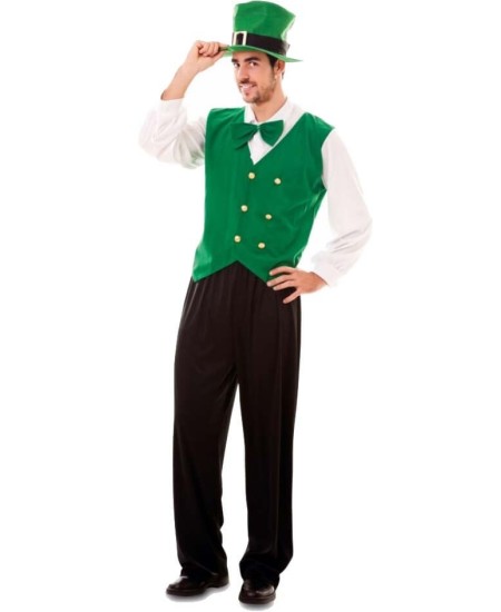 DISFRAZ DE DUENDE VERDE  ST. PATRICK PARA HOMBRE