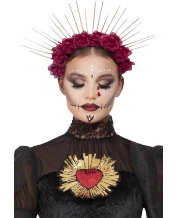 DIADEMA DIA DE LOS MUERTOS CON ROSAS Y ESPINAS