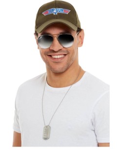 GORRA TOP GUN CON GAFAS Y PLACA 2