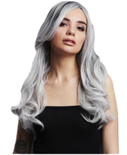 PELUCA KHLOE PLATA GRIS MEZCLA CALIDAD DE LUJO