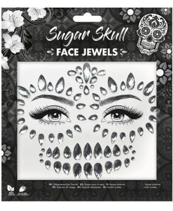 GEMMAS ADHESIVAS CALAVERA PLATEADAS