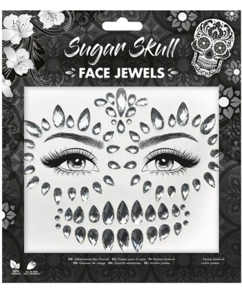 GEMMAS ADHESIVAS CALAVERA PLATEADAS