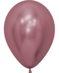 BOLSA 12 GLOBOS CROME LILA ROSADO