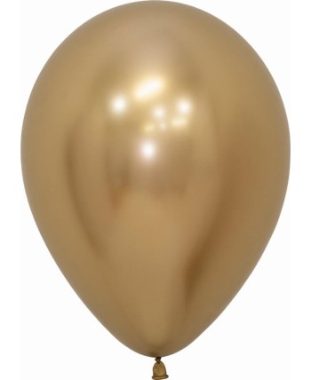 BOLSA 12 GLOBOS CROME  DORADO