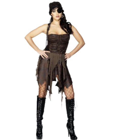 DISFRAZ DE PIRATA SEXY LOOK PIEL PARA MUJER
