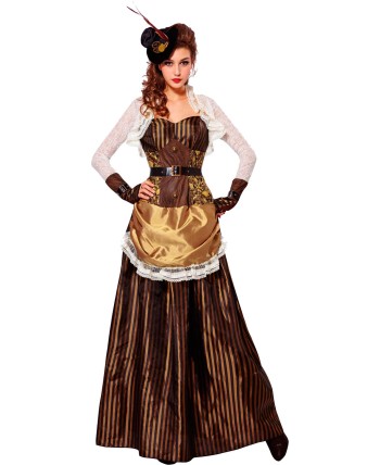 DISFRAZ DE STEAMPUNK MUJER VESTIDO LARGO