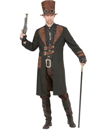 DISFRAZ DE STEAMPUNK HOMBRE ABRIGO