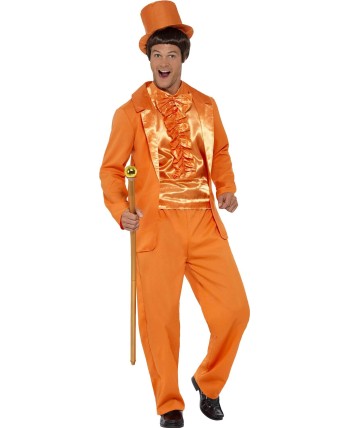 DISFRAZ DE TRAJE SMOKING AÑOS 90 NARANJA  DISFRAZ DE TRAJE SMOKING AÑOS 90 NARANJA