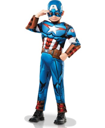 DISFRAZ DE CAPITAN AMERICA DELUXE PARA NIÑO