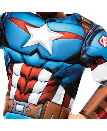 DISFRAZ DE CAPITAN AMERICA DELUXE PARA NIÑO