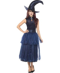 DISFRAZ DE BRUJA AZUL MEDIANOCHE