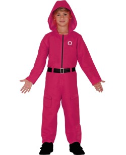 DISFRAZ DE JUEGO DEL CALAMAR JUGADOR ROSA INFANTIL