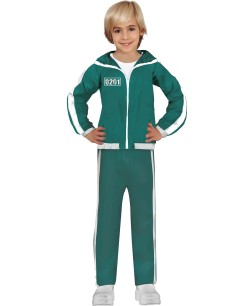 DISFRAZ DE JUEGO DEL CALAMAR JUGADOR VERDE INFANTIL
