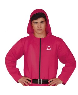 DISFRAZ DE JUEGO DEL CALAMAR JUGADOR ROSA HOMBRE 2