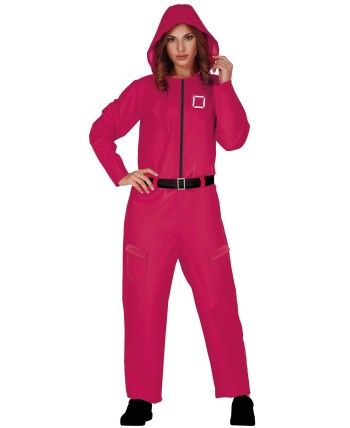 DISFRAZ DE JUEGO DEL CALAMAR JUGADOR ROSA MUJER
