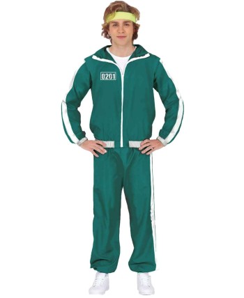 DISFRAZ DE JUEGO DEL CALAMAR JUGADOR VERDE HOMBRE
