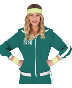 DISFRAZ DE JUEGO DEL CALAMAR JUGADOR VERDE MUJER 2