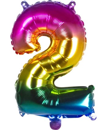 GLOBO NUMERO 2 FOIL 36 CM GLOBO NUMERO 2 FOIL 36 CM