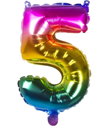 GLOBO NUMERO 5 FOIL 36 CM GLOBO NUMERO 5 FOIL 36 CM