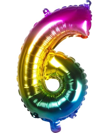 GLOBO NUMERO 6 FOIL 36 CM