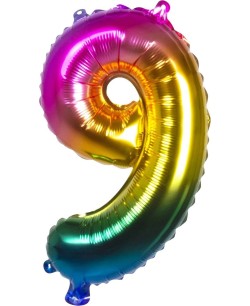 GLOBO NUMERO 9 FOIL 36 CM