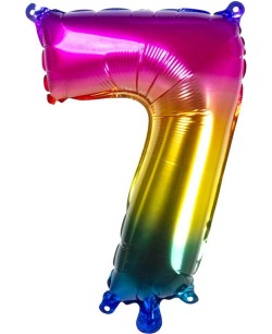 GLOBO DE HELIO NUMERO 7 MULTICOLOR 66 CM