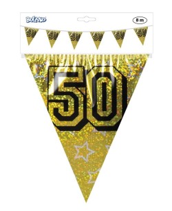 BANDERIN 50 HOLOGRAFIADO ORO