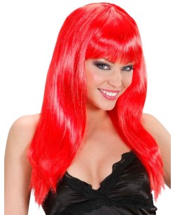 PELUCA ROJA LARGA CON FLEQUILLO
