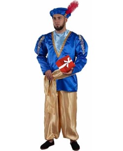 DISFRAZ DE PAJE AZUL PARA HOMBRE