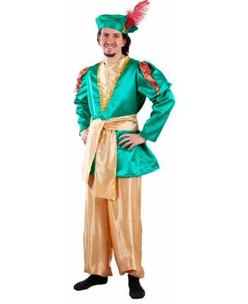 DISFRAZ DE PAJE VERDE PARA HOMBRE