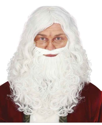 PELUCA Y BARBA PAPA NOEL HOMBRE