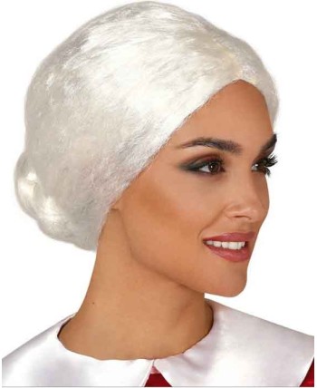 PELUCA ABUELA MOÑO BLANCO