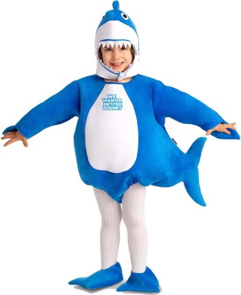 DISFRAZ DE TIBURON BEBE AZUL