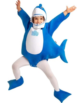 DISFRAZ DE TIBURON BEBE AZUL