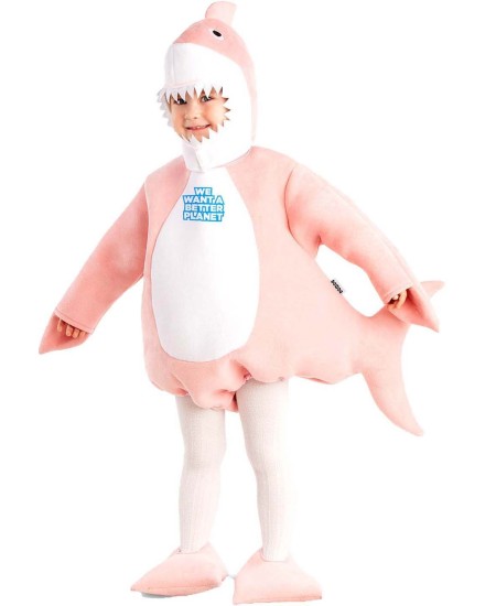DISFRAZ DE TIBURON BEBE ROSA