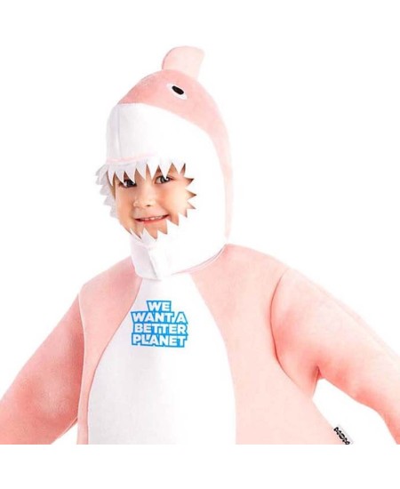 DISFRAZ DE TIBURON BEBE ROSA