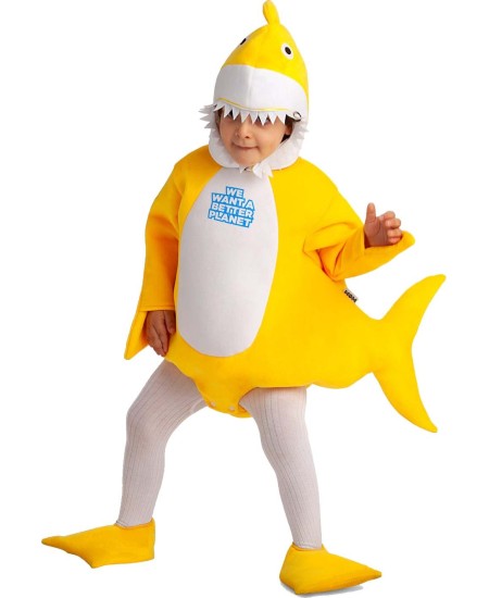 DISFRAZ DE TIBURON BEBE AMARILLO