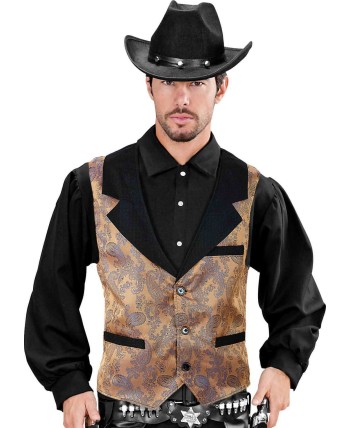 CHALECO STEAMPUNK VINTAGE MARRON