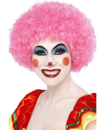 PELUCA PAYASO RIZADA ROSA