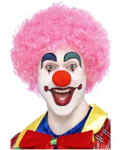 PELUCA PAYASO RIZADA ROSA 2