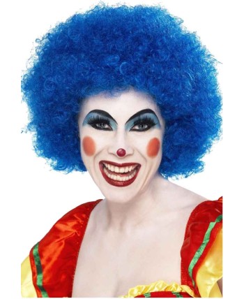 PELUCA PAYASO RIZADA AZUL