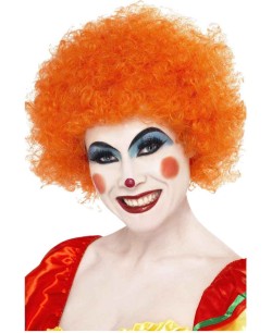 PELUCA PAYASO RIZADA NARANJA