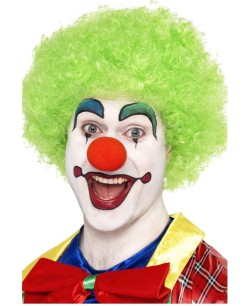 PELUCA RIZADA PAYASO VERDE 2